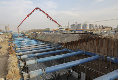 河北宣化 地下綜合管廊工程熱火朝天，城市“動脈”建設正酣